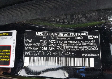 2008 Mercedes-Benz C 300 Luxury 4Matic/Sport 4Matic from USA, damaged, VIN WDDGF81X08F125456